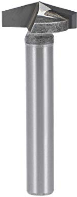 sourcing map 150 Grad V Nut Fräser 16 mm Durchmesser mit 6 mm Schaft Titanstahl bestückter V Nut Bit (grau)