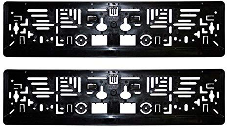 100 Paar Kennzeichenhalter Nummernschildhalter Schwarz Kennzeichenhalterung KFZ PKW Nummernschild Halter