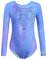 trudge Kinder Turnanzug Gymnastikanzug Mädchen Leotard Langarm Ärmellos Trikot Training Dancewear Gymnastikbody Tanzbekleidung Wettkampf 3-12 Jahre, Sternenblau, 150