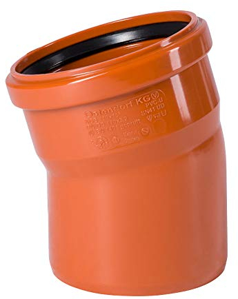 KG Rohr und Formstücke DN 110 SN 4 Kanalrohrsystem (Bogen 15 Grad)