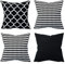 Amilian 4er Set Dekokissen 40x40 Dekokissen mit Füllung und Bezug Kissen mit Bezug Dekoratives Kissen Balkon Dekoration Couch Kissen Sofa Kissen Wohnzimmer Kissen Deko 16x16 inch
