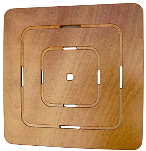 Castelmerlino Caillebotis de Douche Okumè Marine contreplaqué 60x60 cm pour receveurs de Douche 80x80
