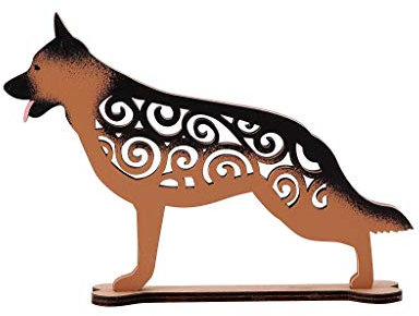 Department 56 Flourish Dekofigur Deutscher Schäferhund, 14 cm, Braun und Schwarz