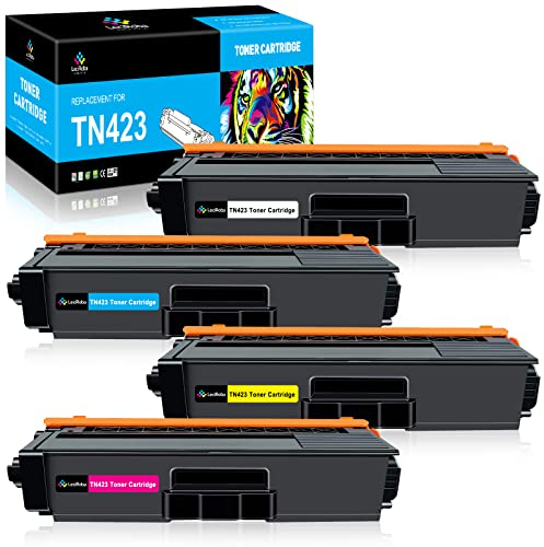 LeciRoba TN-423 für Brother TN423 TN-423BK TN-423C TN-423M TN-423Y TN-421 TN-421BK TN-421C TN-421M TN-421Y toner für Brother HL-L8260CDW L8360CDW DCP-L8410CDN L8410CDW MFC-L8690CDW L8900CDW (4Packung)