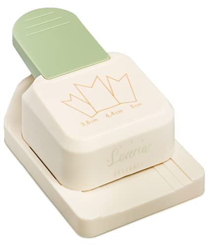 Loveria Etiketten Stanzer Anhänger Fähnchen - 3 Größen | Stanzt Formate mit 3,8cm, 5cm und 6,4cm | Geschenkanhänger-Stanzer Fahne zum Basteln, stanzt Papier und Karton bis zu 250 g/m²