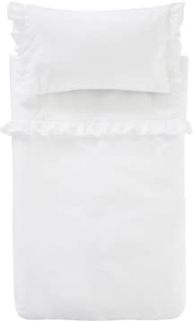 JOTEX Billy Mini Bettwäsche Baby, 2-teilig ‒ Bio-Qualität, Weiß, 100x130