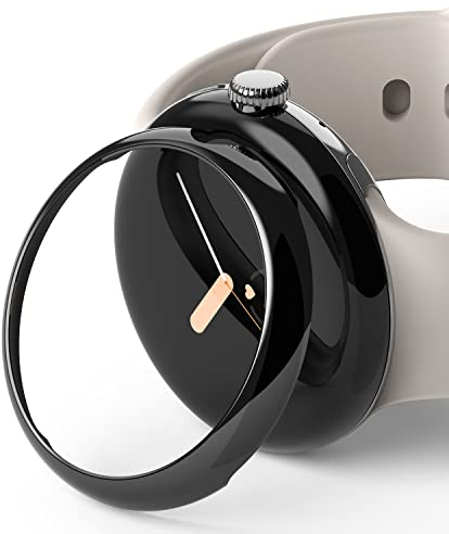 Ringke Bezel Styling Compatibile con Cover Google Pixel Watch (2022), Ghiera Anti Graffio Acciaio Inossidabile Adesivo Accessorio - 40-02 (ST) Black Nero