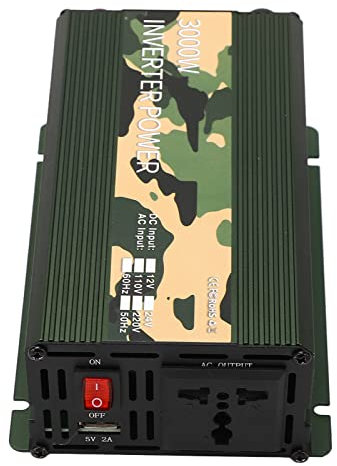 Wechselrichter, Stabiler Ausgangs-Sinus-Transformator 3000 W Lüfter, Aluminiumlegierung, Breite Anwendung mit USB-Anschluss für Camping (220V)