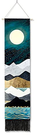 Ricemru Berglandschaft Wandteppich Hochkant Schmal Berge Sonne Wandbehang Aesthetic Sonnenaufgang Berggipfel Baumkrone Wandtuch Abstract Landschaft Wanddeko Tapestry Wandkunst Deko