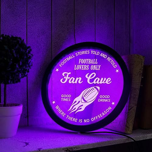 Benutzerdefiniertes Fußball-Neonschild, Benutzerdefiniertes Fußball-Namensschild, American Football-Partydekoration, Raumdekoration, Pub-Wanddekoration, Personalisierte Geschenke Für Ihn