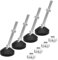 HARSKIYER Lot de 4 pieds de nivellement M12 réglables et pivotants pour tables, canapés, armoires, établis (argent)