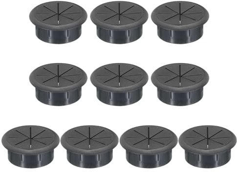 sourcing map 10pcs Cable Hose Snap Bushing Grommet Protector 50mm Mount Dia Black Plastic Cable Snap Locking Bushing Grommet
