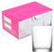 ACAN Tradineur - Caja de 6 vasos Modelo Liberty - Capacidad de 280 ML - Fabricado en Vidrio Resistente - Apto para lavavajillas - Tamaño aprox: diámetro 7,3 x 8,9 cm - 6 Uds Total.