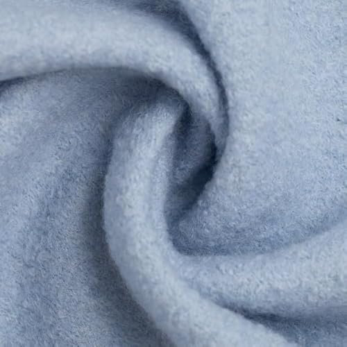 Walkloden Uni und Meliert Walkstoff 100% Schurwolle, 0,5 m, Stoffe, Trachtenstoff, Meterware, Wollwalk (Hellblau)