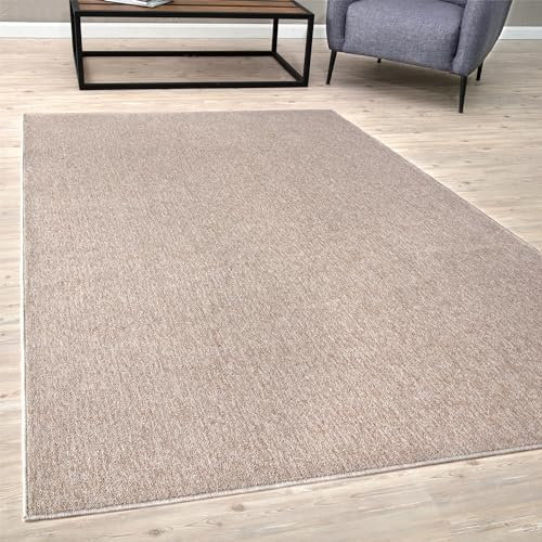 BORING PANDA Area Rugs – Low Pile, Contemporary Rugs for Living Rooms, Bedrooms, Dining Rooms, and Entryways - Modern Design, No Shedding Construction - Beige, 80x150 cm