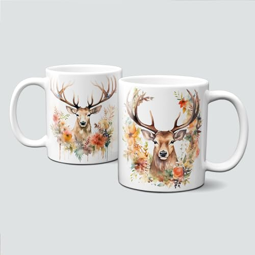 online-hut - Tasse - Kaffeebecher - Lieblingstasse - mit tollem Hirsch Motiv - LT-334