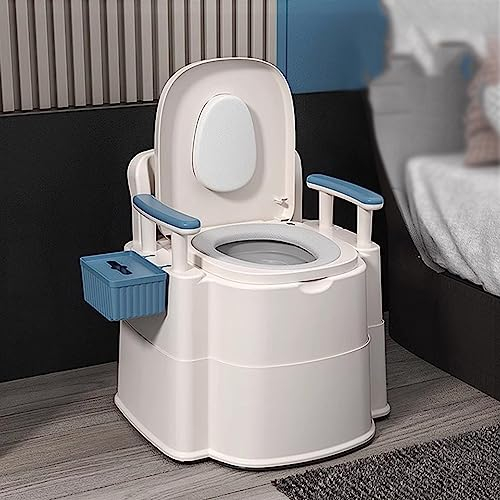 Nachtkommoden, extra breiter Toilettenstuhl, Mobile Toilette, Notfalltoilette und tragbares Töpfchen für Wohnmobile, Vans, Pontonboote, Tragfähigkeit 150 kg