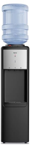 VECYS Top Loading Mini Water Dispenser, Hot Room Cold Water, for Home and Office, Black
