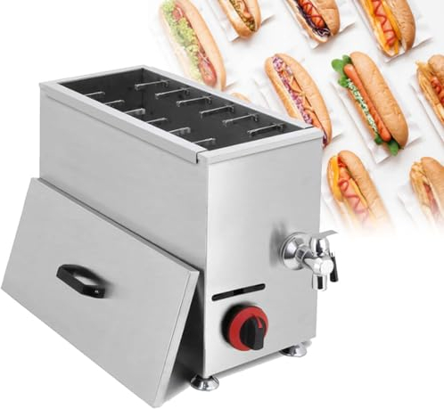 ZyKnaurral Commercial Cheese Hot Dog Fryer, 21l Large Capacity Fryer, Adjustable Temperature, Suitable for Restaurants, Shops, Homes