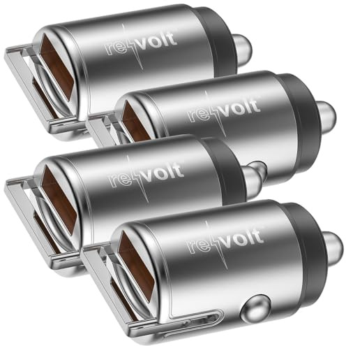 revolt Kfz Handy Ladegerät: 4er-Set Micro-Kfz-Schnell-Ladegeräte mit USB-C PD & USB-A QC, bis 65 W (Handy Zigarettenanzünder, C)