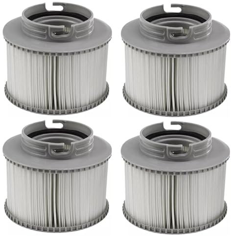 MYAYD Poolfilter für Aufblasbare MSPA-Pools FD2089 4er-Pack,Ersatzfilter für Mspa FD2089,Pool Filter Ersatzfilter, Zubehör Filter für Mspa Aufblasbare Pools