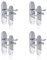 Polished Chrome Scroll Door Handle Set - Victorian Style Internal & External Lever Door Handles with Backplate 170mm x 42mm Sets 4