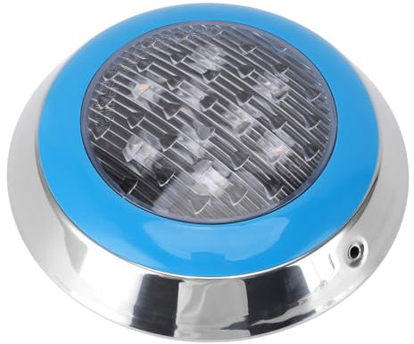 TIKATARER Luci per Piscina Fuori Terra, Luci per Piscina a LED per Piscina Interrata Luce per Piscina con Risparmio Energetico 24V Lampada da Parete per Piscina in ABS, Luce Subacquea a