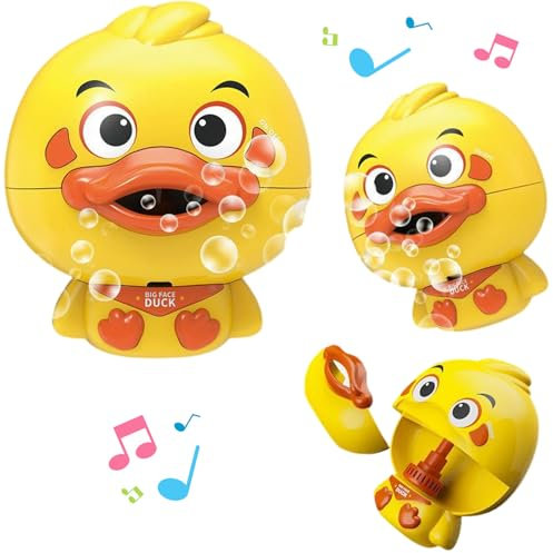 TSLBW Badewannenspielzeug Badespielzeug Baby Schaummaschine Badewanne Ab 1 Jahr Automatische Ente Bubble Maker Ab 3 Jahre Bad Bubble Machine