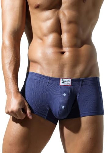 BIMONI Herren Premium Retroshorts Sexy Boxershorts Low-Rise Dessous aus Soft-Viskose – Erotische Boxershorts für Herren
