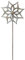 matches21 HOME & HOBBY Großes Windrad Metall 132 cm, wetterfeste Frühlings Garten-deko Blume - Windmühle in Silber Used Look