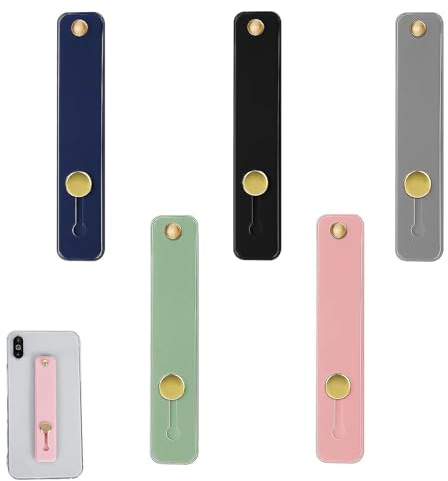 5 Stück Handy Fingerhalter, Smartphone Fingerhalter, Handy Halterung Hand, Fingerhalter Handy, für Alle Smartphones(5 Farben)