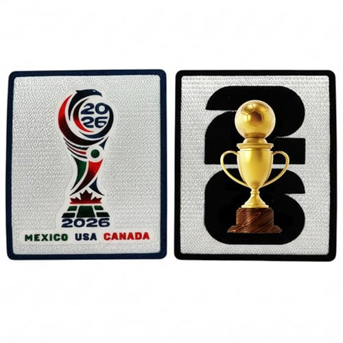 World Cup Football 2026 Arm Badge Accessories Patch Sew Iron On Sleeve Patch for Men and Women Football Fans, Team Kits, Outerwear, Backpack Decor DIY Applique for Jerseys, Hats, Hoodies, Accessories