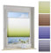 ourdeco® Plissee mit Farbverlauf / 60 x 130 cm weiß-grün/lichtdurchlässig, Blickdicht/Farben: Blau, Braun, Grün, Grau