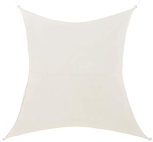 [en.casa] Vela de Sombra Lerma Toldo Vela Rectangular Exterior para Patio Terraza Parasol de Tejido Impermeable 300 x 400 cm - Color Arena