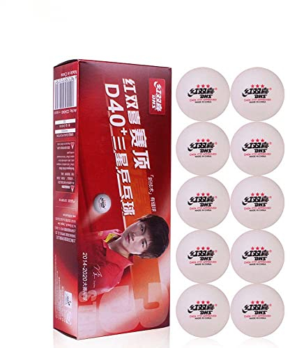 DHS ABS D40+ Tischtennisbälle, Weiß, 3 Sterne, 10/Box