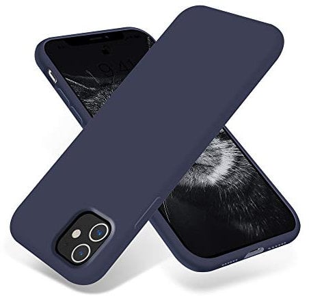 OTOFLY Compatible with iPhone 11 Case,ultra slim fit iPhone case liquid silicone gel cover with full body protection anti-scratch shockproof case,Midnight Blue