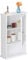 Relaxdays 10032188 Badschrank, 3 Fächer, Lamellentür, geringe Tiefe, HBT 70 x 42 x 16,5 cm, platzsparend, Badezimmerschrank, weiß