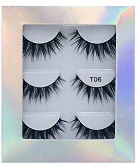 HAOHAG Faux Cils Naturel 3D, 20mm 2 Paires De Faux Cils Mink Lashes Cils épaissis Multicouches Colle Cils Extension Naturelle Doux Faux-cils Professionnel Noir Femme Maquillage Yeux Broussailleux