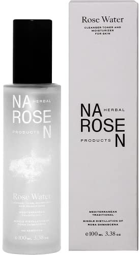 Narosen Vaporisateur d'eau de rose biologique pure | Distillation unique de Rosa Damascena | Sans alcool ni colorants | Idéal pour les soins de la peau | Naturel, certifié, végétalien et sans cruauté