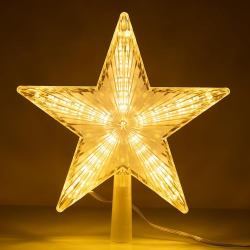 Sunshine smile Christbaumspitze Stern,Weihnachtsbaumspitze Beleuchtet,Weihnachtsbaum Stern Spitze,Weihnachtsbaumspitzen,Weihnachtsbaumspitze Dekoration,für Weihnachtsdekorationen