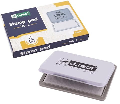 D.RECT 12 Stück Stempelkissen, Metall, Größe 11 x 7 cm keine Tinte transparent