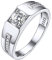 Bestyle Ringe Herren Billige Verlobungsring Sterling Silber S925 AAA+ Zirkonia Ehering Damen Partnerringe Kristall Ring Antragsring Edelsteinen Weiß 52