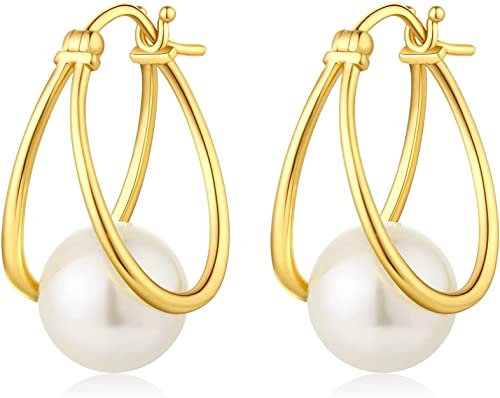 Perlenohrringe Silber 925 Perlen Ohrringe Damen Hängend Echte Schwarz…