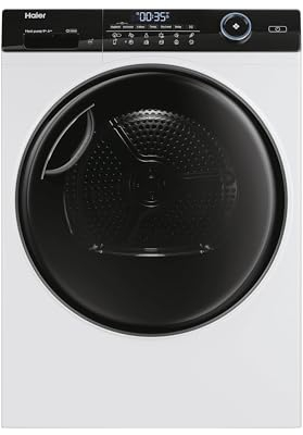 Haier I-Pro Series 5 HD90-A3959-S Secadora con Bomba de Calor de 9 kg, Función Vapor I-Refresh, WIFI, Antiarrugas, Depósito de Agua, Inicio Diferido, Motor Inverter, Tambor XXL, I-Time