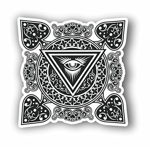 AMA SHOP PVC-Aufkleber mit Freimaurer-Symbol | Aufkleber für Helm, Motorrad, Wohnmobil, Boot | AutoTuning |