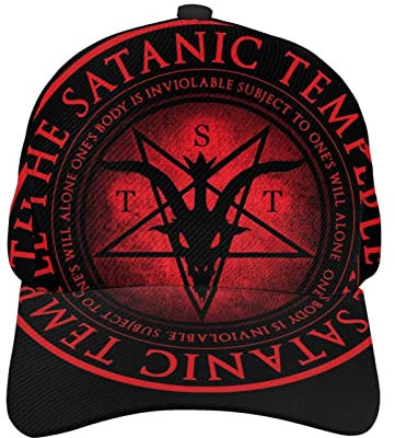 KJHBVND Baseballkappe für Männer und Frauen, Schwarz Satan Pentagramm Symbol Magic Hip Hop Caps Dad Trucker Cap Verstellbare Snapback Hüte, Schwarz , One size