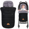 Winter Baby Fußsack, Fußsack Kinderwagen mit Reißverschluss,Winterfußsack Babyschale für Babyschale, Sportwagen, Buggys (Schwarz)