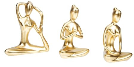 VINTORKY Elegantes Yoga-Figuren-Set Harzstatue Meditation Yoga- Dekoration für Das Home Office