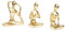 VINTORKY Elegantes Yoga-Figuren-Set Harzstatue Meditation Yoga- Dekoration für Das Home Office