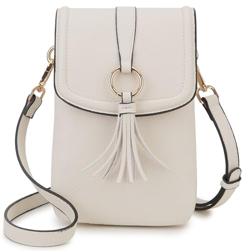 VX VONXURY Handy Umhängetasche Damen Klein, PuＬeder Handytasche mit Reißverschluss, Crossbody Bag Geldbörse zum Umhängen